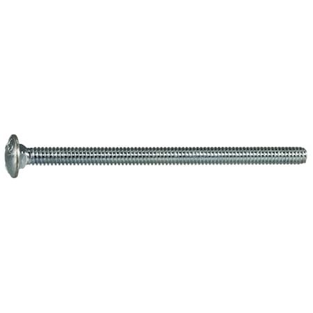 Midwest Fastener Carriage Bolt, Square Neck, 20 (Coarse), 4 in L, Steel, Zinc Plated, 8 PK 31788